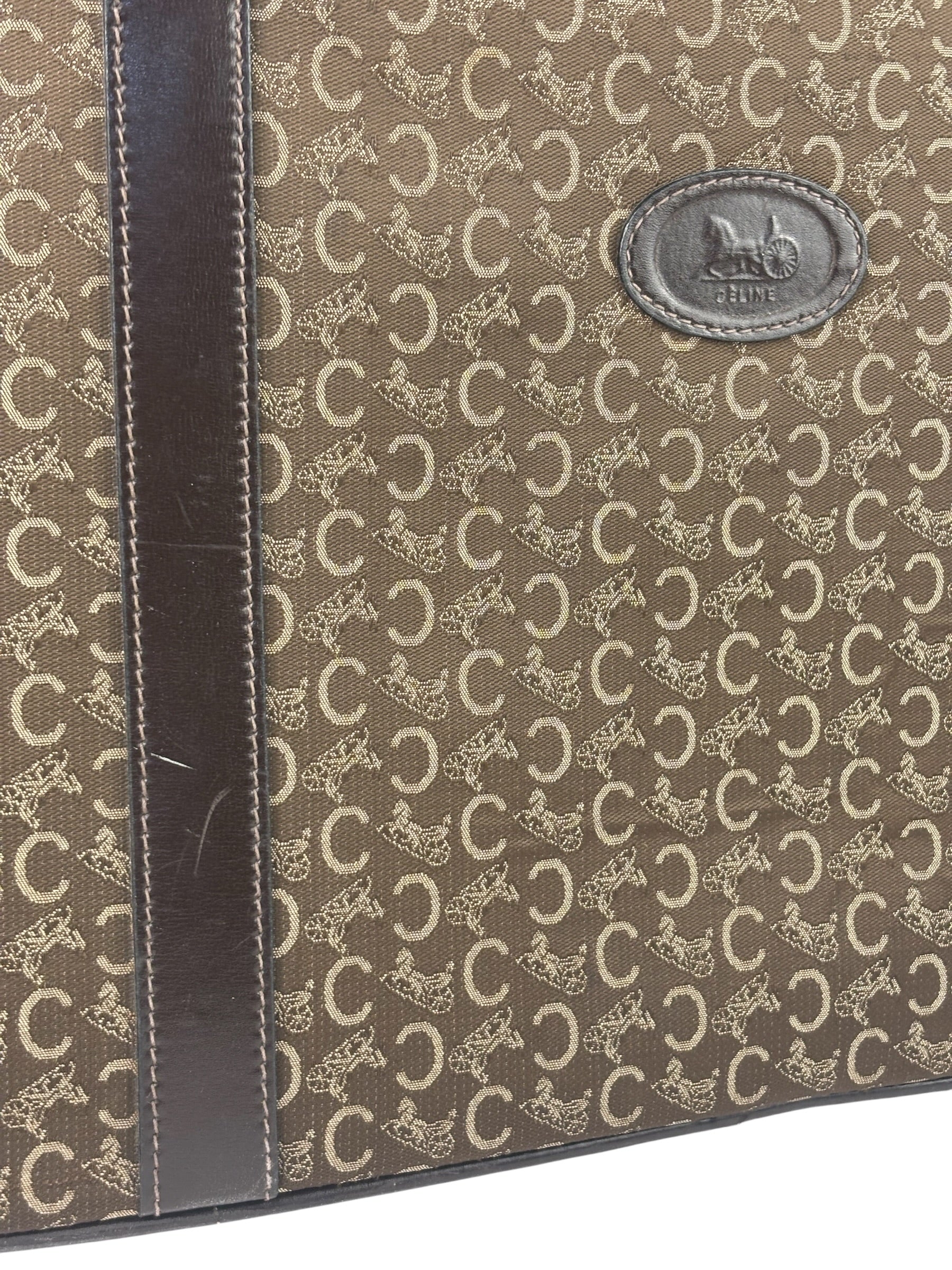 Celine Vintage Macadam Canvas Travel Bag