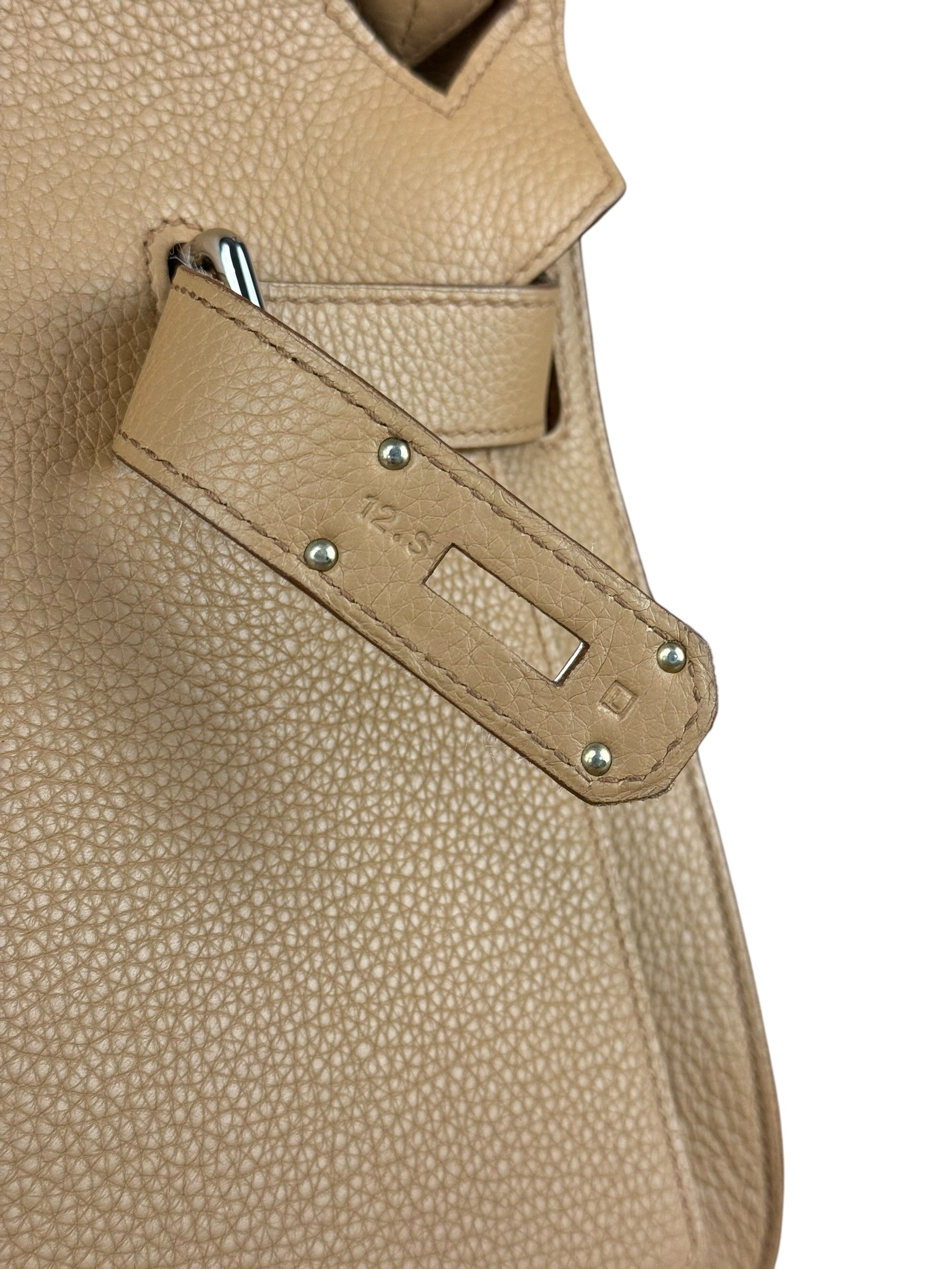 Hermes Jypsiere Tan Clemence Leather Shoulder Bag 2008