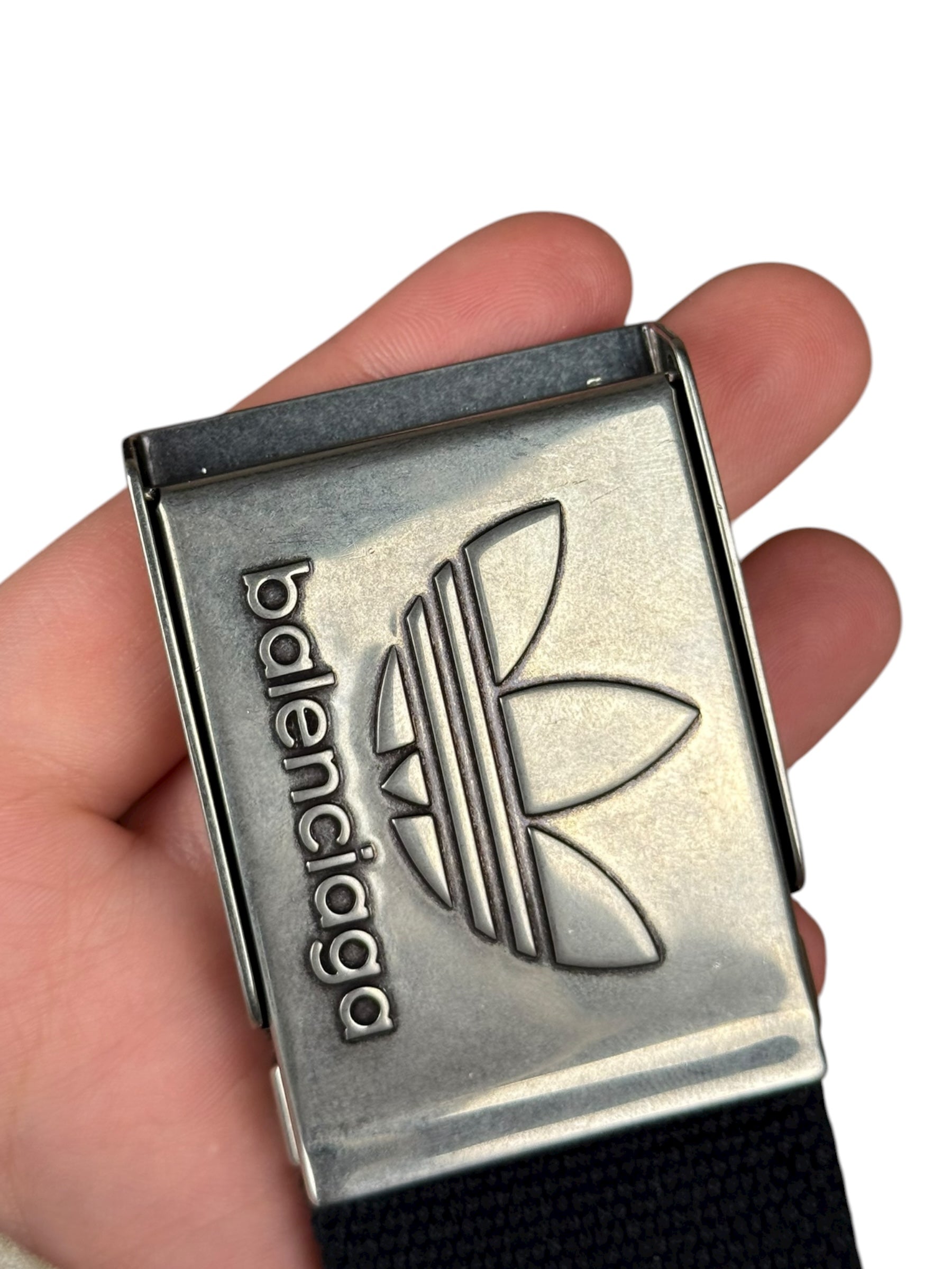 Balenciaga X Adidas Black Canvas Belt