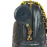 Chanel Black Quilted Lambskin Camera Bag 1989