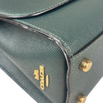 Coach Teal Crossgrain Leather Tilly Satchel 23 Two-Way Bag