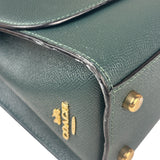 Coach Teal Crossgrain Leather Tilly Satchel 23 Two-Way Bag