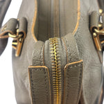 Balenciaga Gris Taupe Leather Mini Metallic Edge City Two-Way Bag