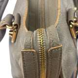 Balenciaga Gris Taupe Leather Mini Metallic Edge City Two-Way Bag