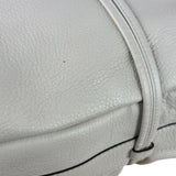 Gucci White Leather Bamboo Jungle Shoulder Bag
