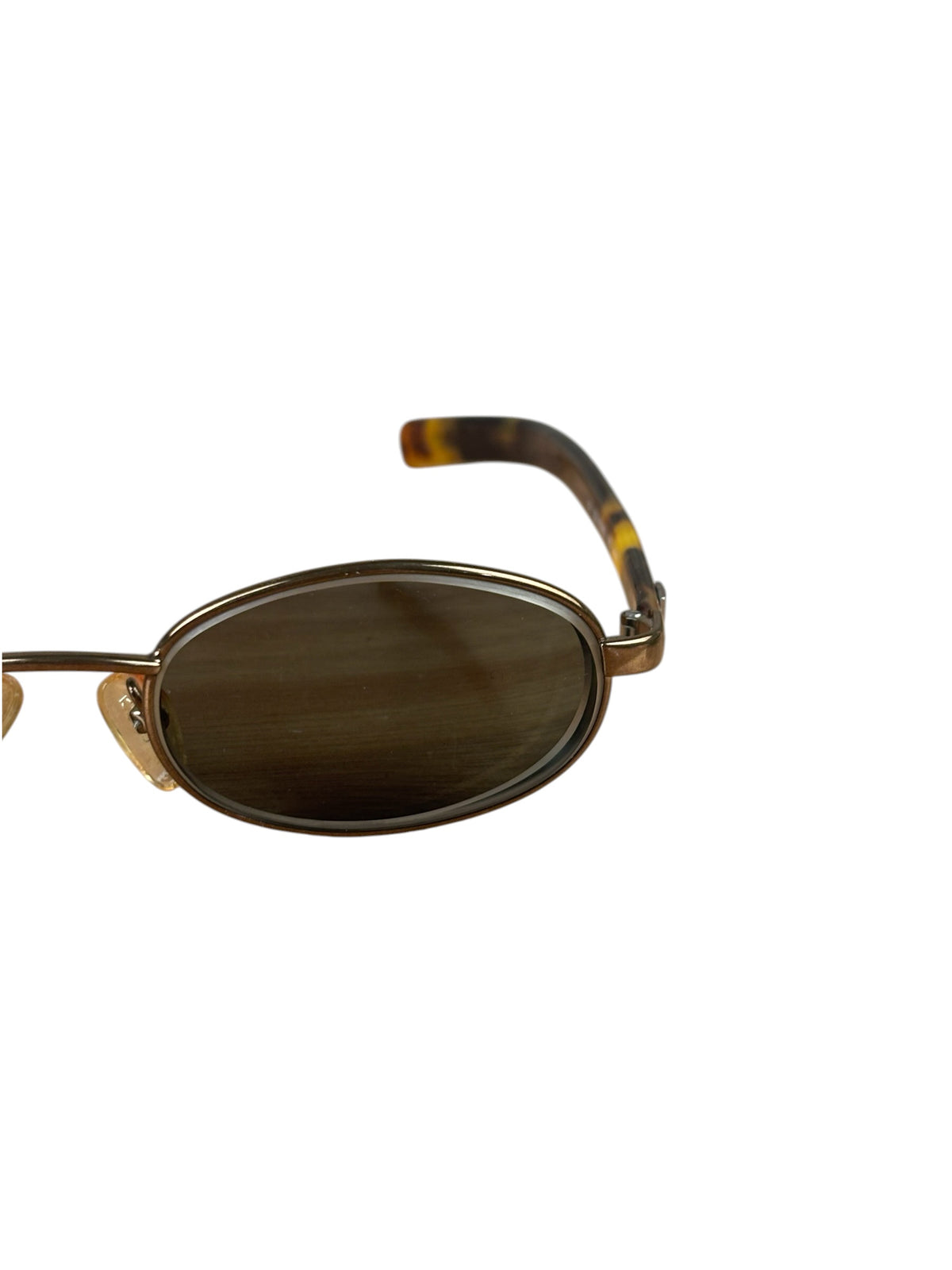 Gucci Vintage Dark Green/Gold-Toned Oval Frame Sunglasses RX