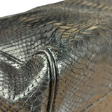 Bottega Veneta Black Snake Leather Brief Case