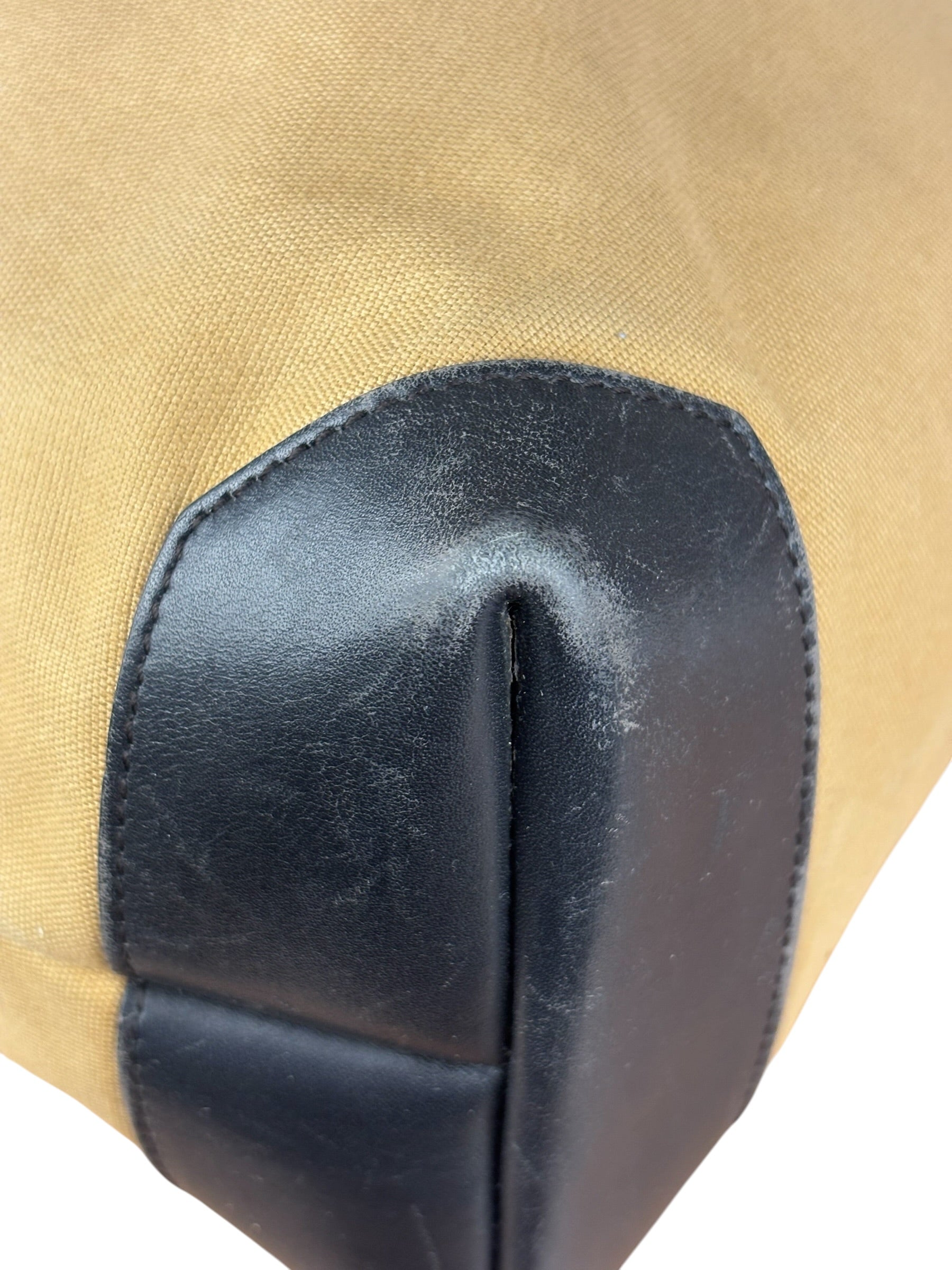 Gucci Vintage Brown Canvas Zip Tote