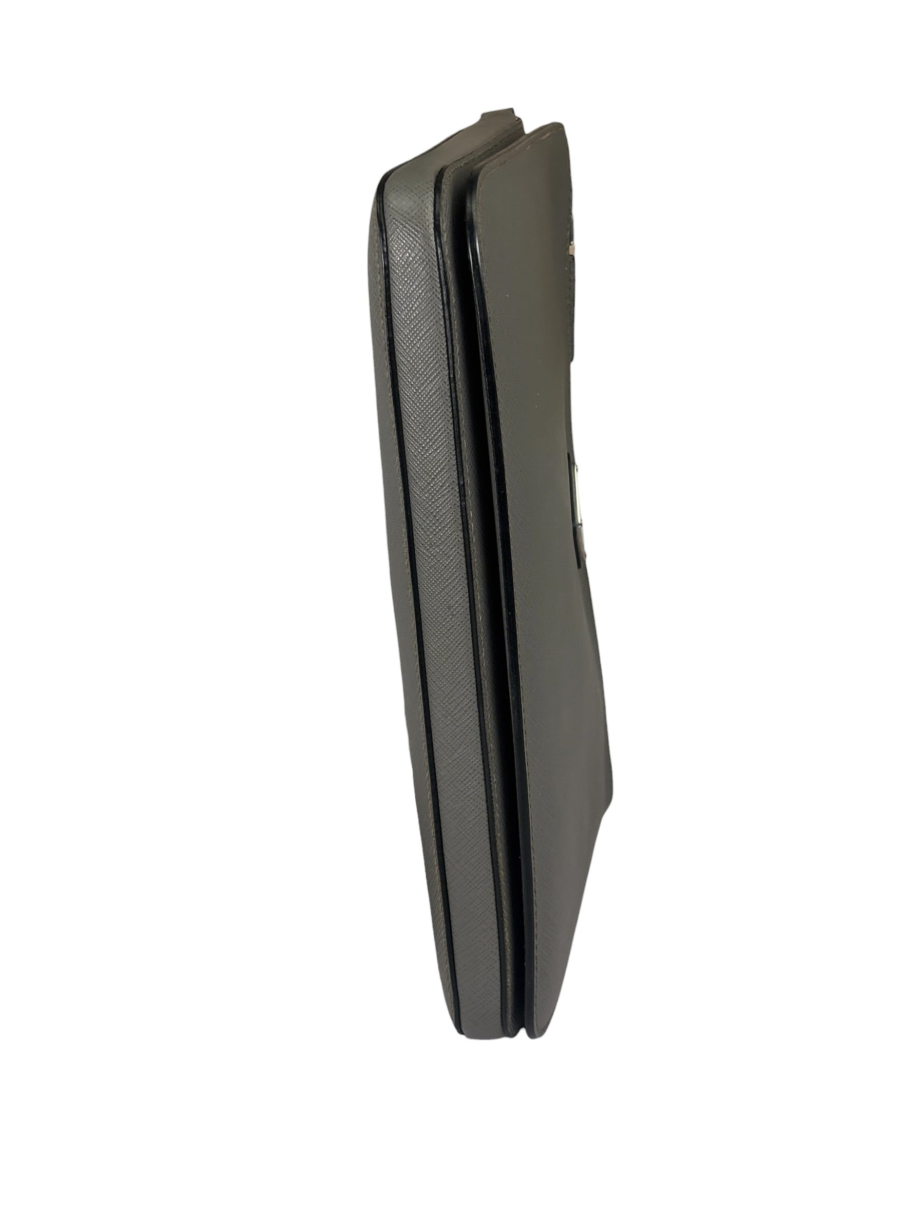 Prada Grey Saffiano Leather Pouch