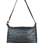 Chanel CC Chocolate Leather Shoulder Bag 2000