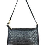 Chanel CC Chocolate Leather Shoulder Bag 2000