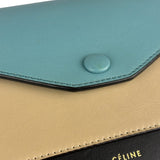 Celine Multi-Colored Leather Pocket Envelope Chain Wallet