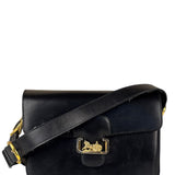 Celine Vintage Black Leather Shoulder Bag