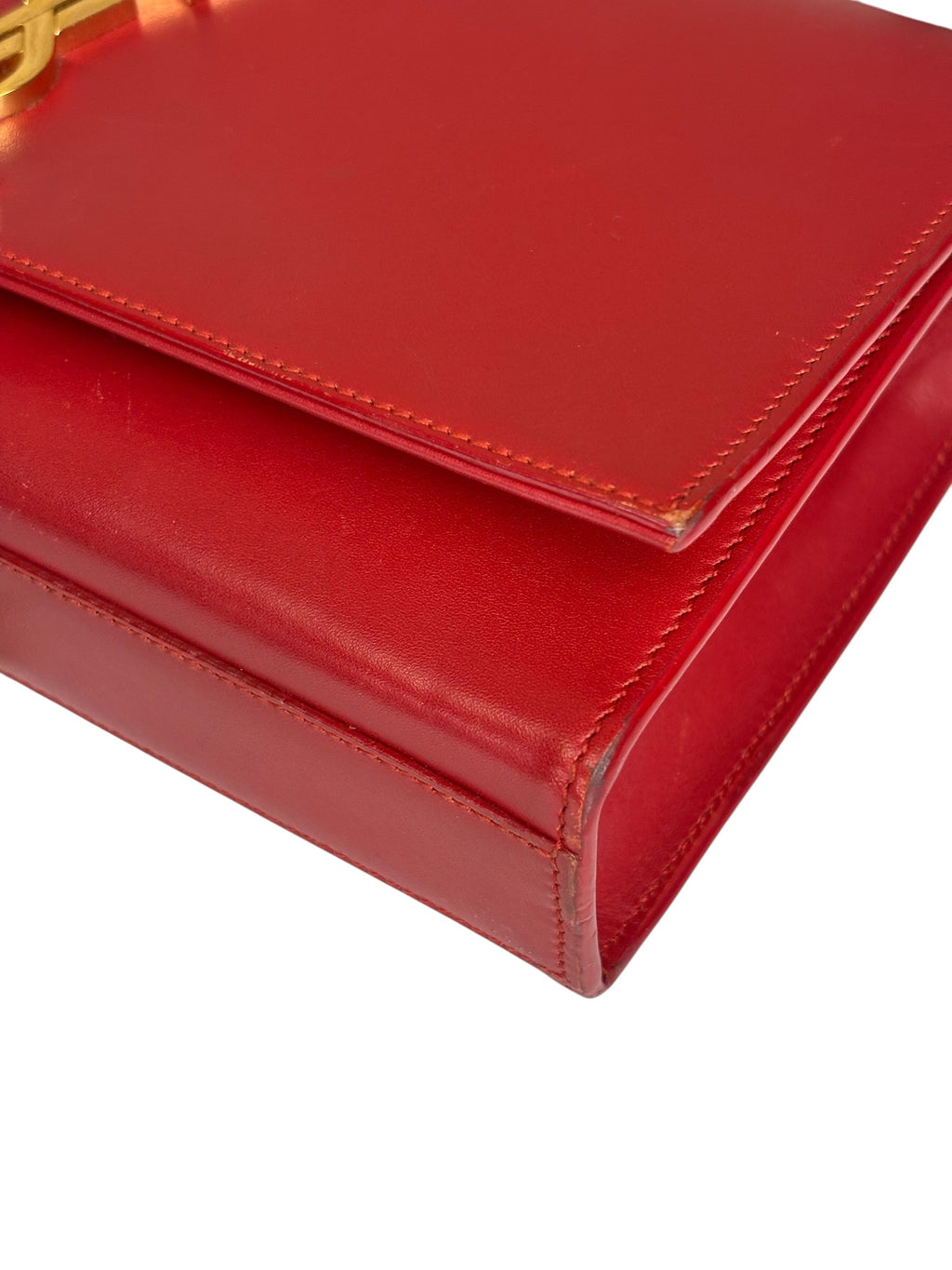 Yves Saint Laurent Red Leather Medium Kate Shoulder Bag