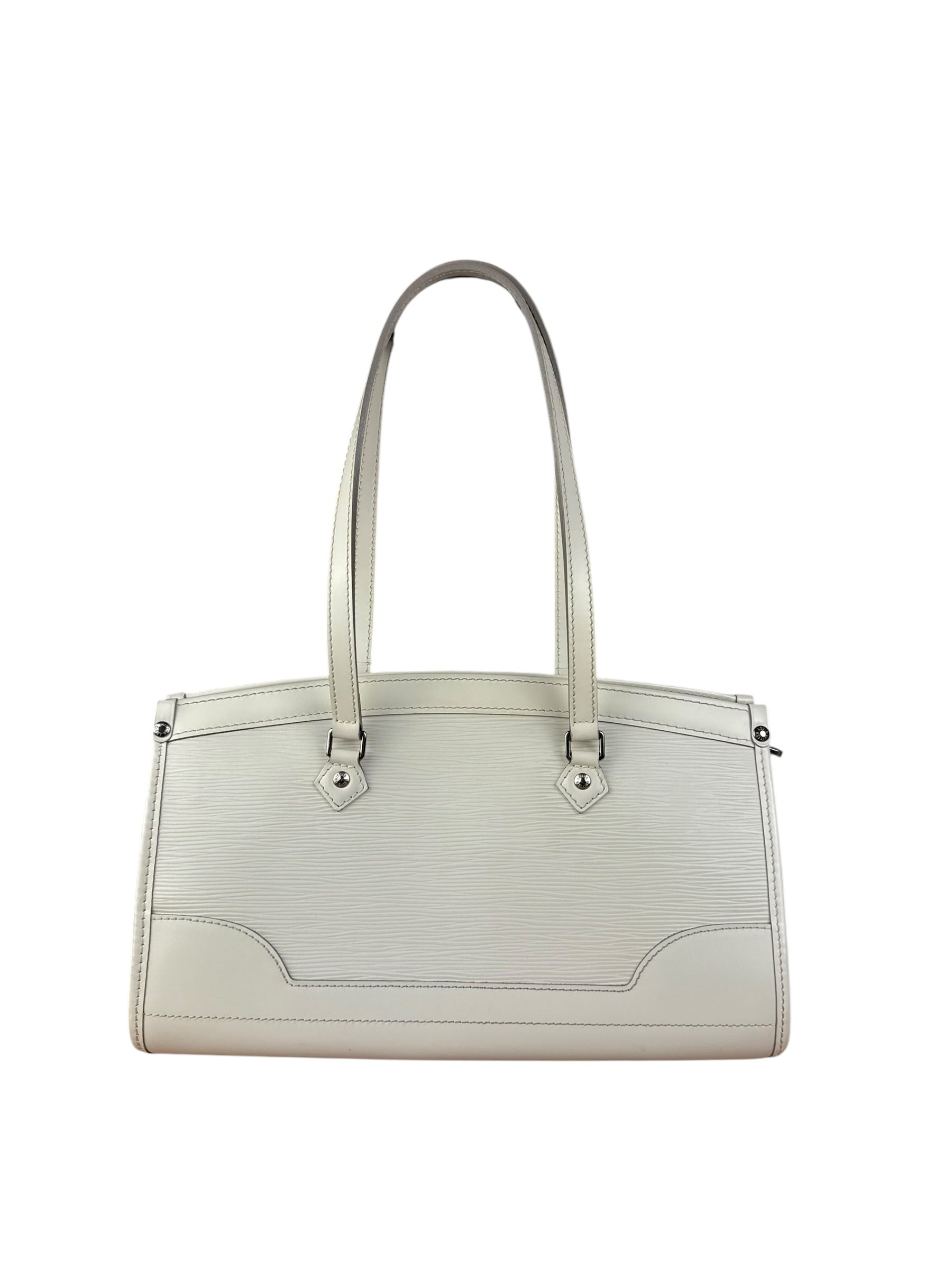 Louis Vuitton White Epi Madeleine PM Handbag