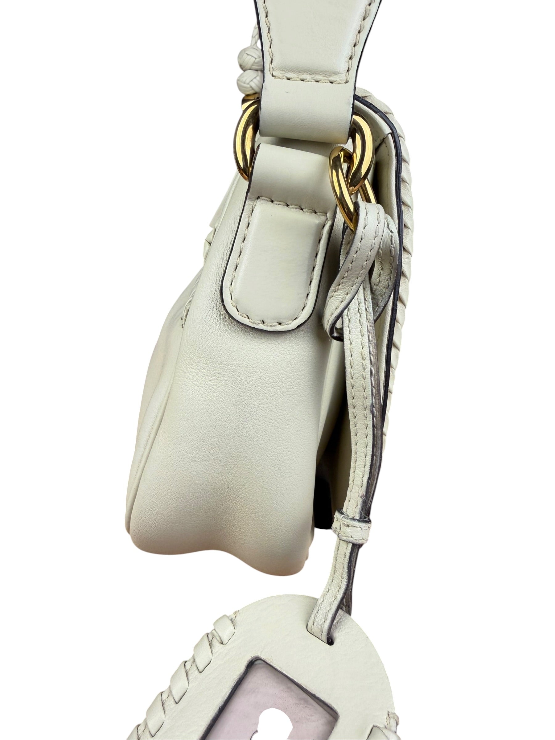 Gucci Limited Edition White Leather Marrakech Satchel Shoulder Bag