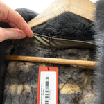 Vintage Grey Fur Lined Leather Blazer Coat