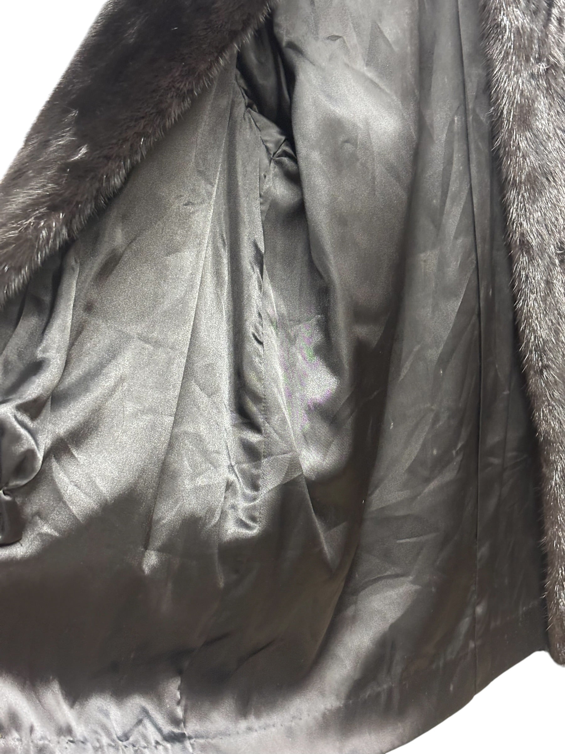 Vintage Black Mink Fur Coat
