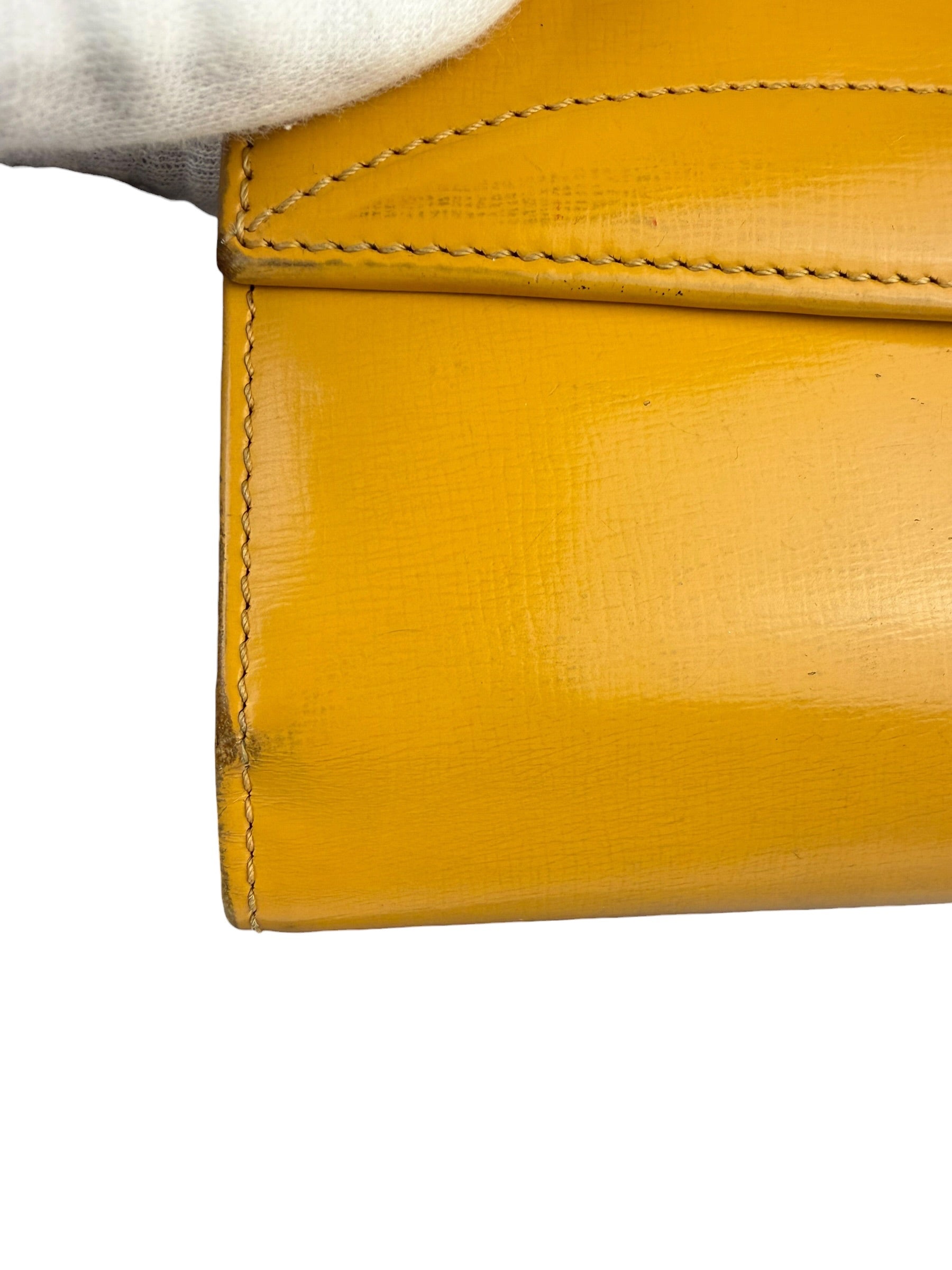 Loewe Vintage Yellow Leather Bifold Wallet