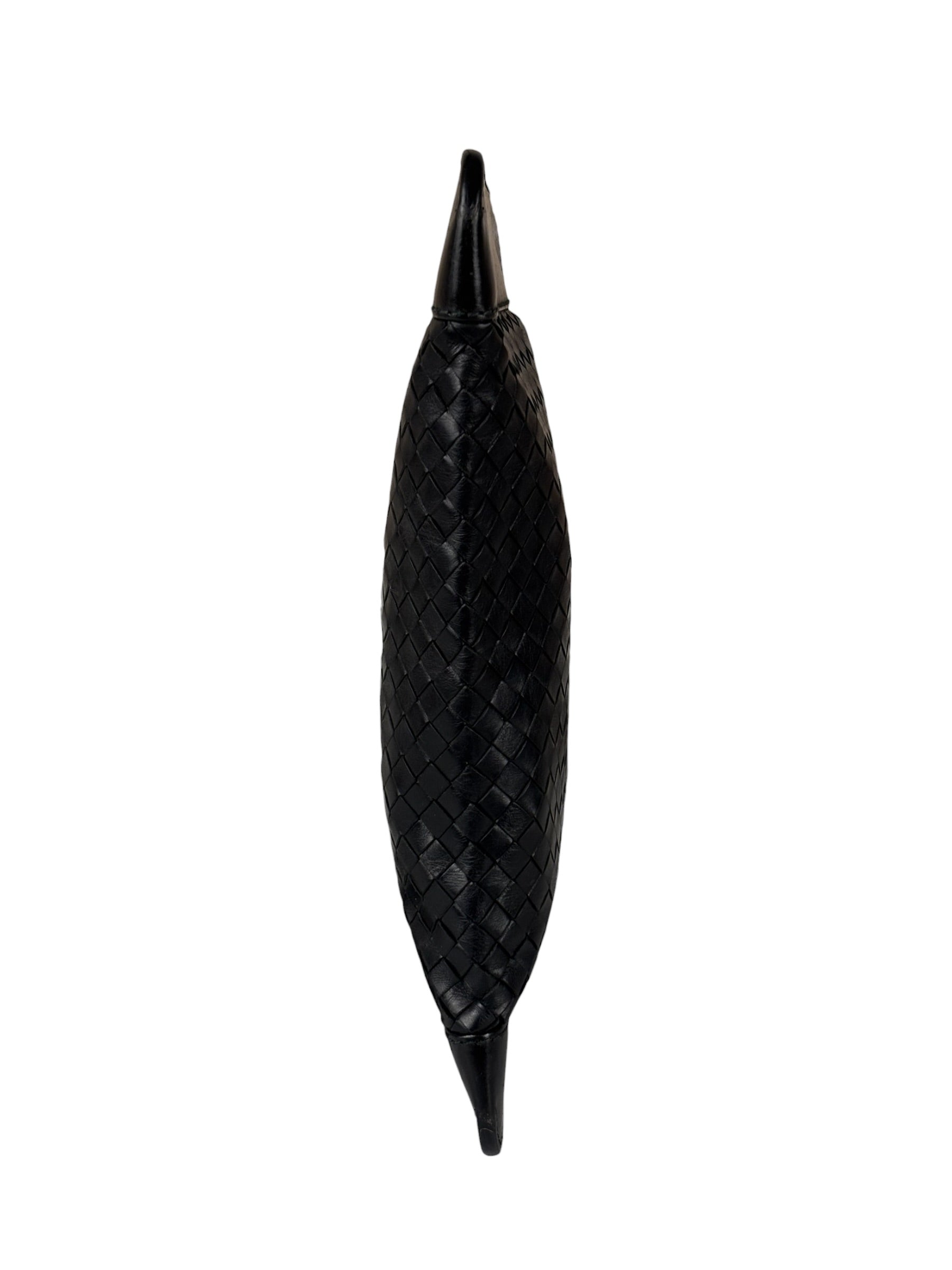 Bottega Veneta Black Intrecciato Zip Pouch
