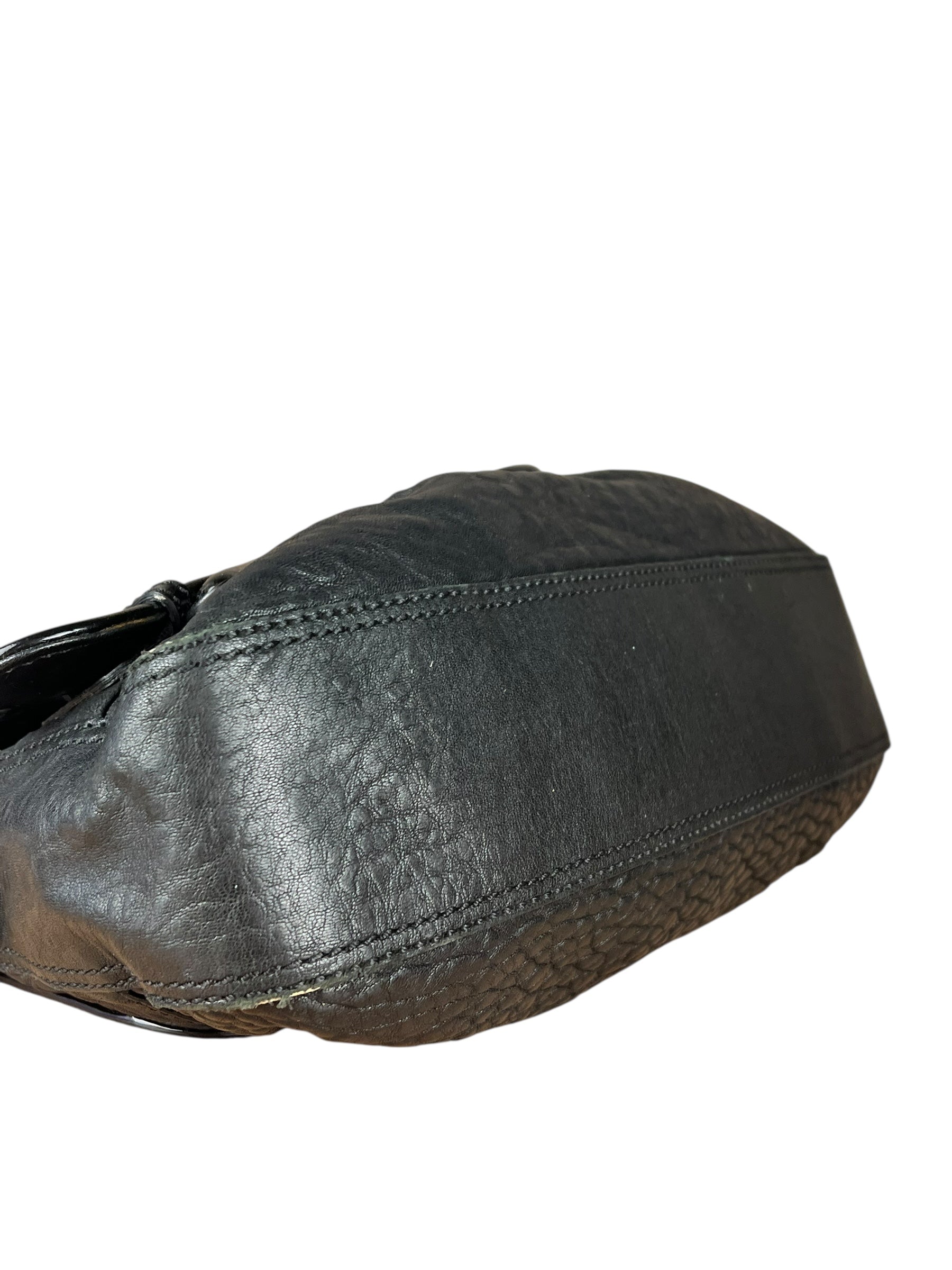 Fendi B Biz Black Leather Shoulder Bag