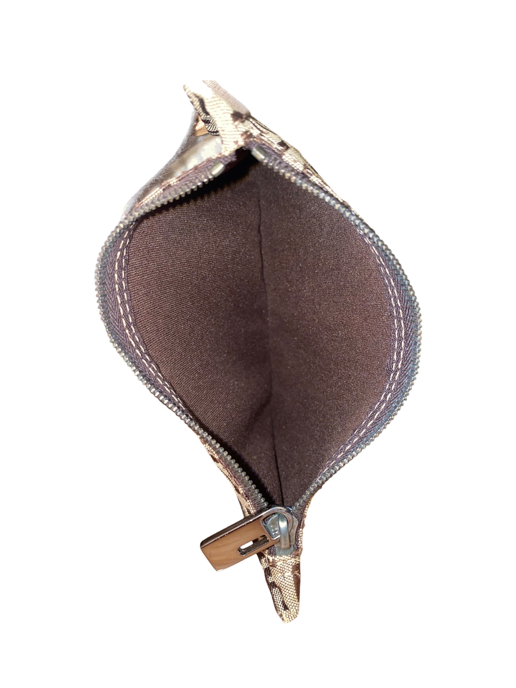 Fendi Vintage Beige Canvas Zucca Shoulder Tote