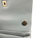 Chanel CC Trendy Blue Leather Flap Top Handle Bag