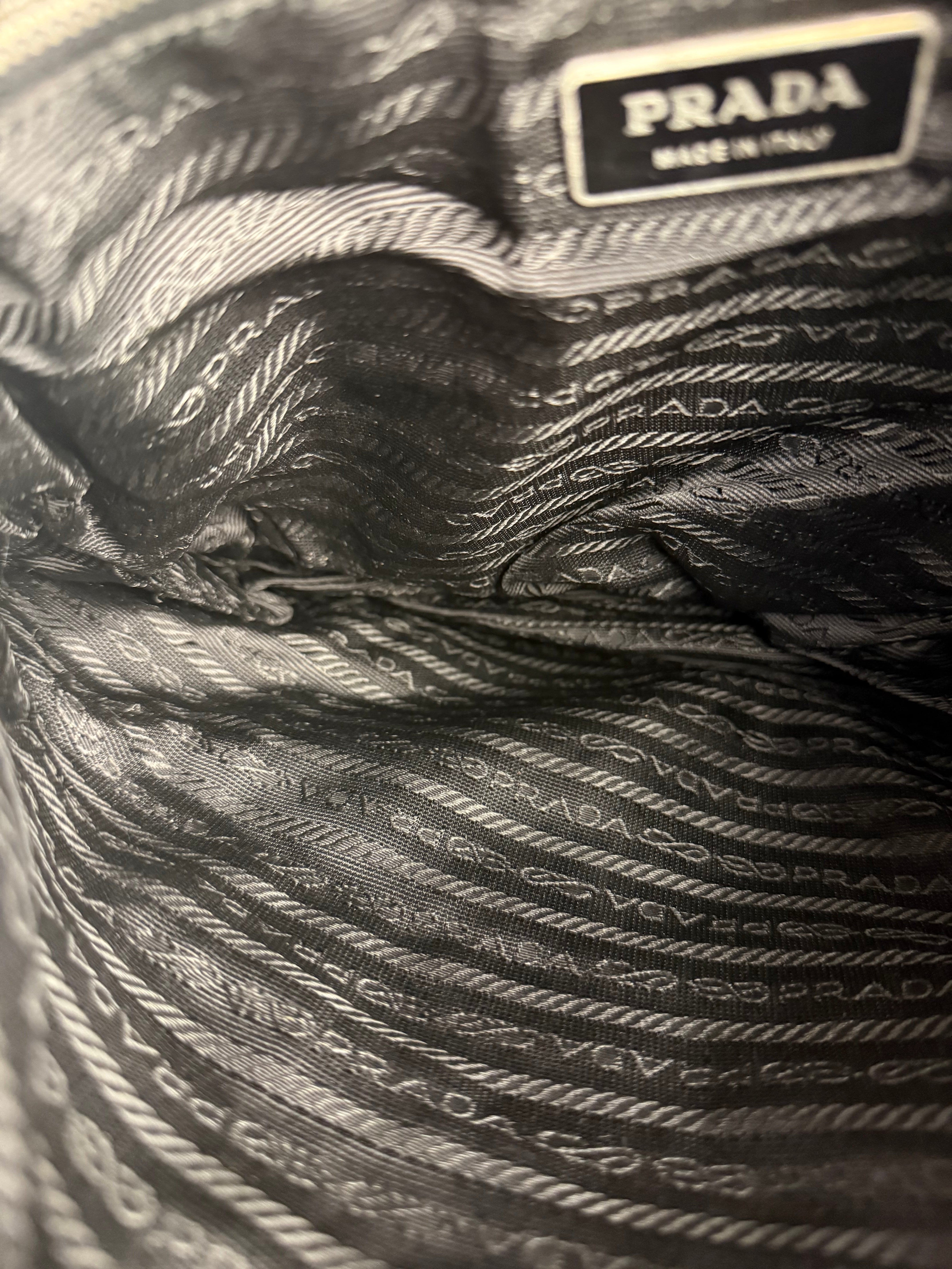 Prada Vintage Black Nylon Crossbody Bag