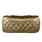 Chanel CC Limited Edition Gold Satin Quilted Flap Bag 2008