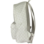 Gucci White Leather GG Green/Red Stripe Backpack