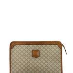 Celine Brown Leather Macadam Pouch