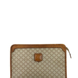 Celine Brown Leather Macadam Pouch