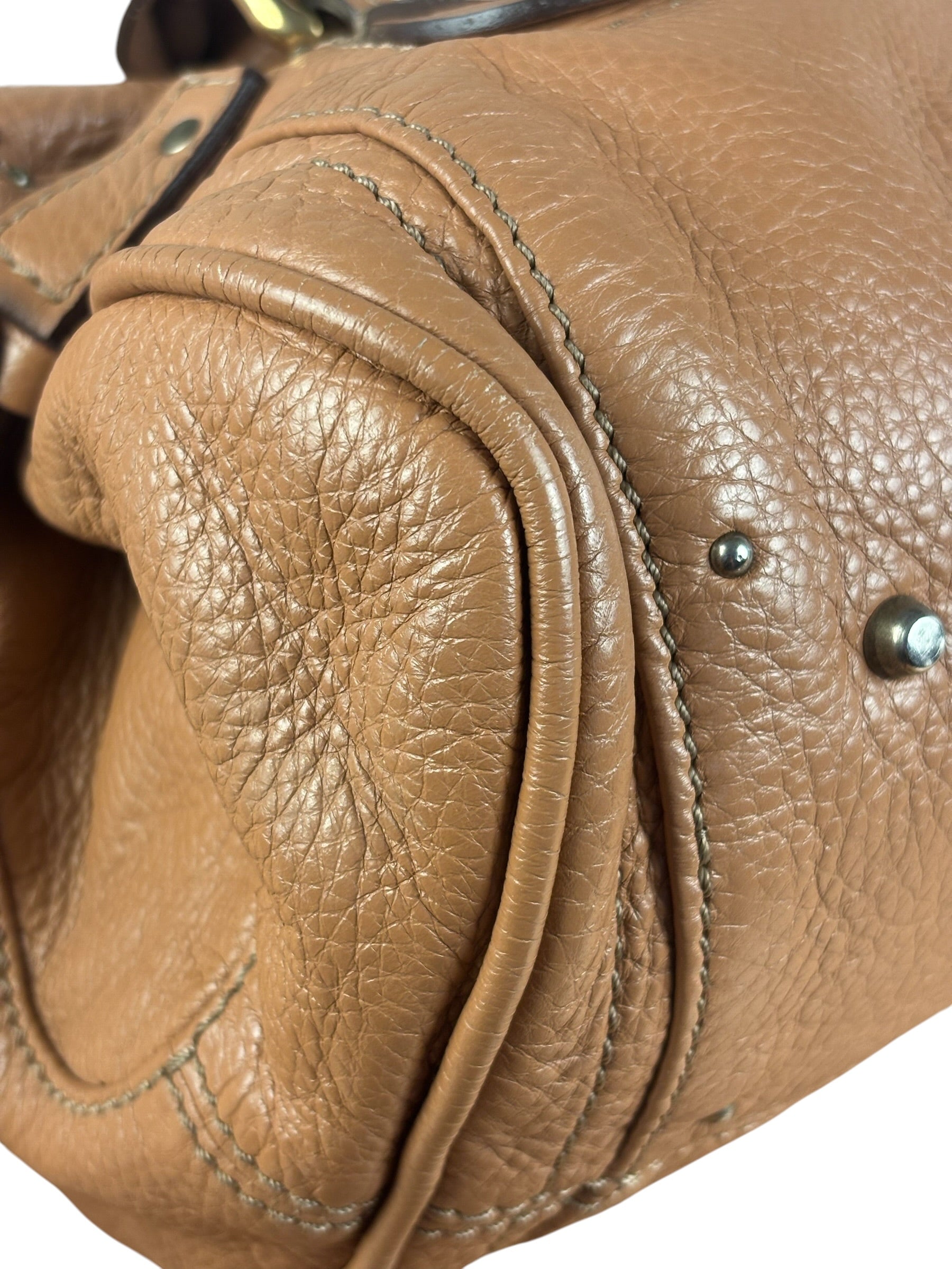 Chloe Vintage Tan Leather Paddington Shoulder Bag