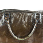 Loewe Vintage Brown Patent Leather Amazona Handbag