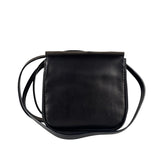 Ferragamo Black Leather Flap Mini Shoulder Bag