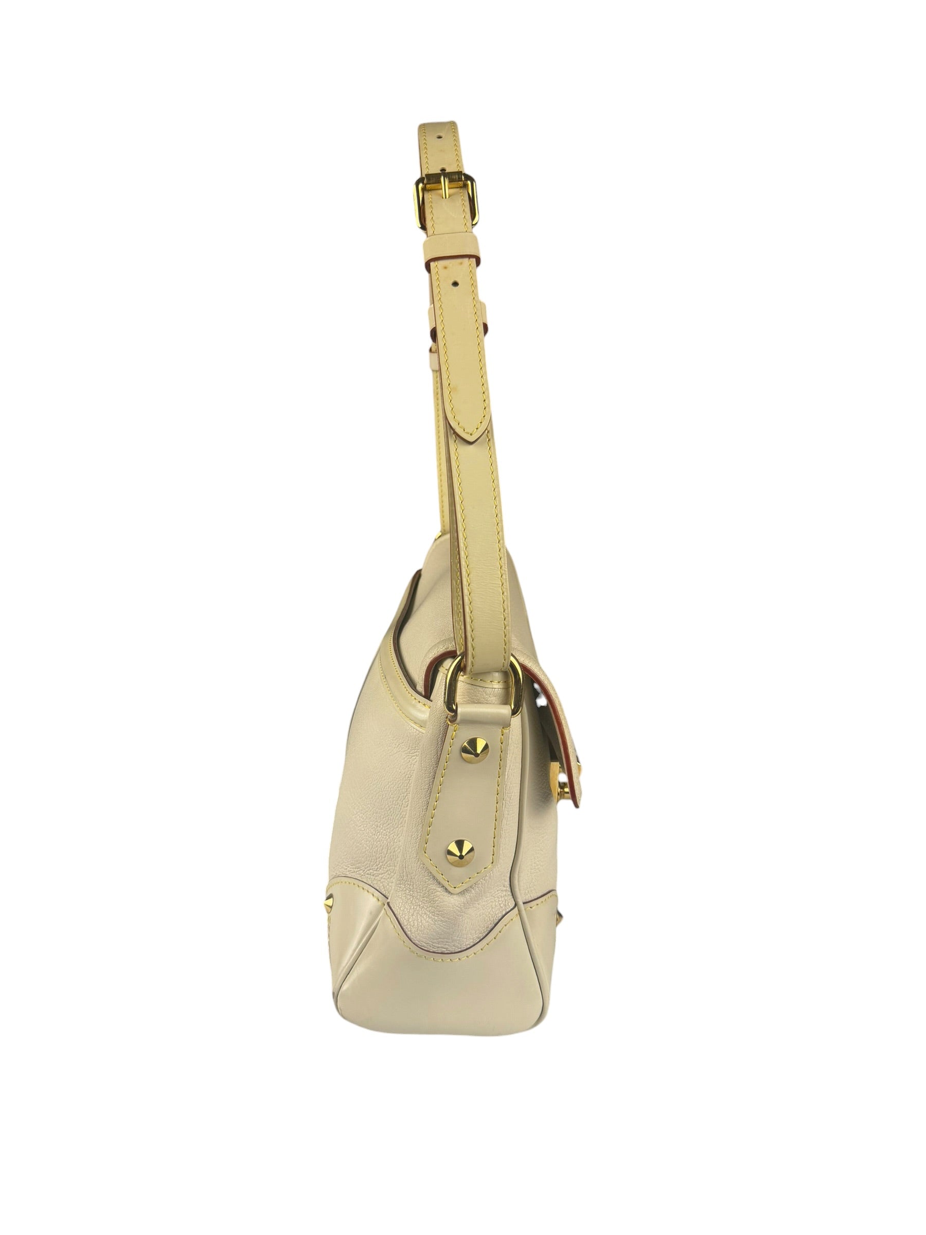 Louis Vuitton White Leather Suhali L'Essentiel Shoulder Bag