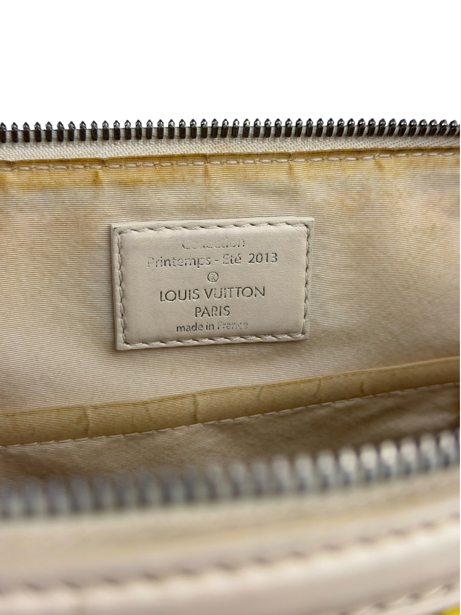 Louis Vuitton Cream/Yellow Damier Cubic Printemps Etè Speedy 2013