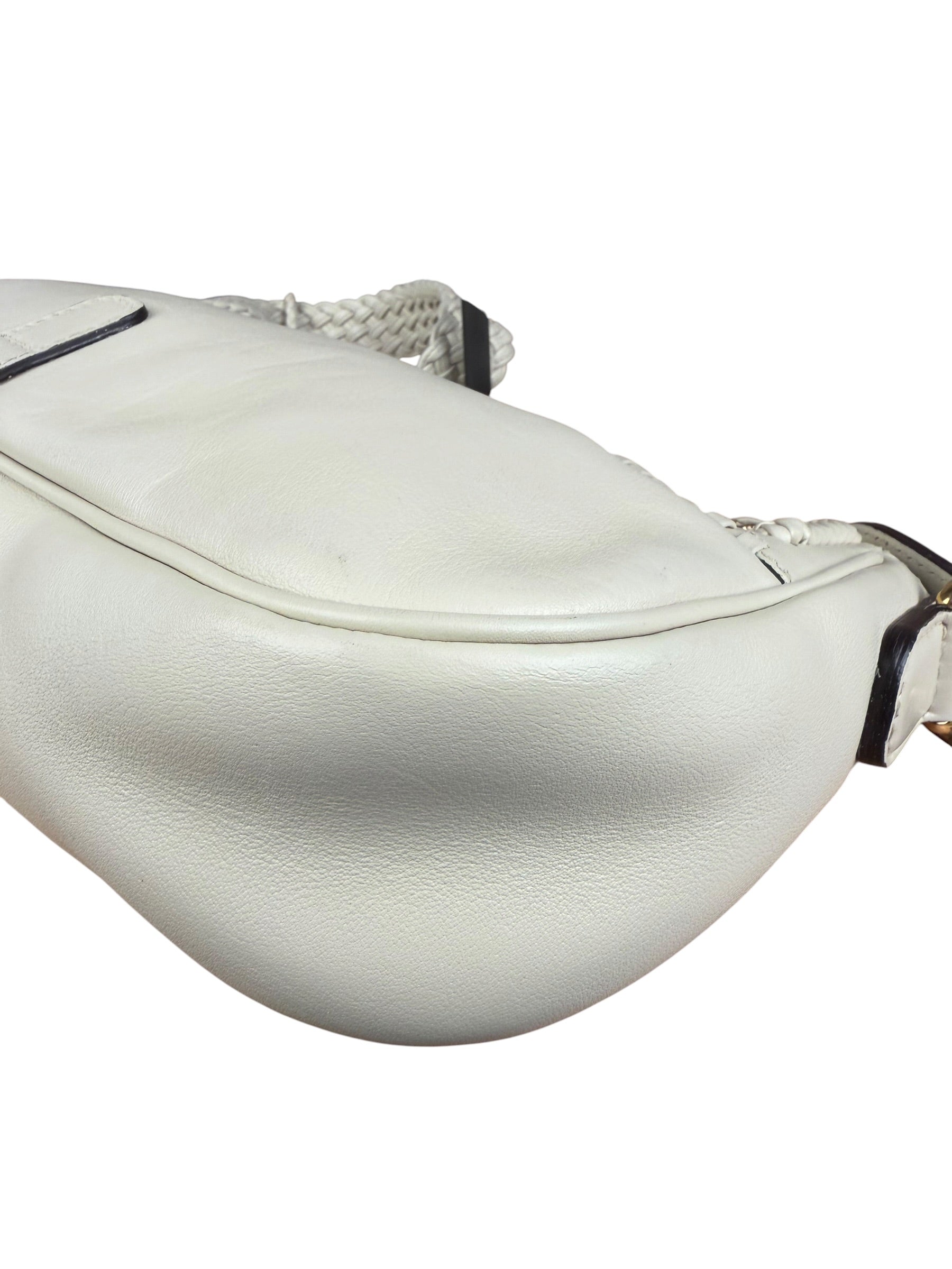 Gucci Limited Edition White Leather Marrakech Satchel Shoulder Bag