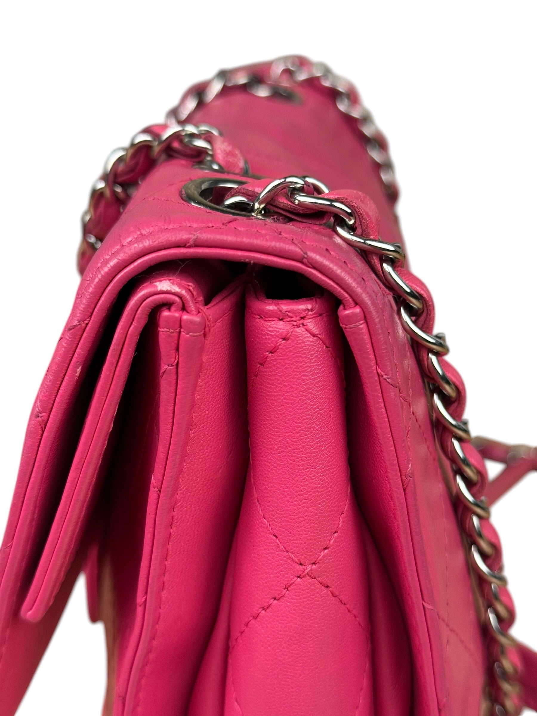 Chanel Pink Quilted Leather Accordion Flap Bag 2014