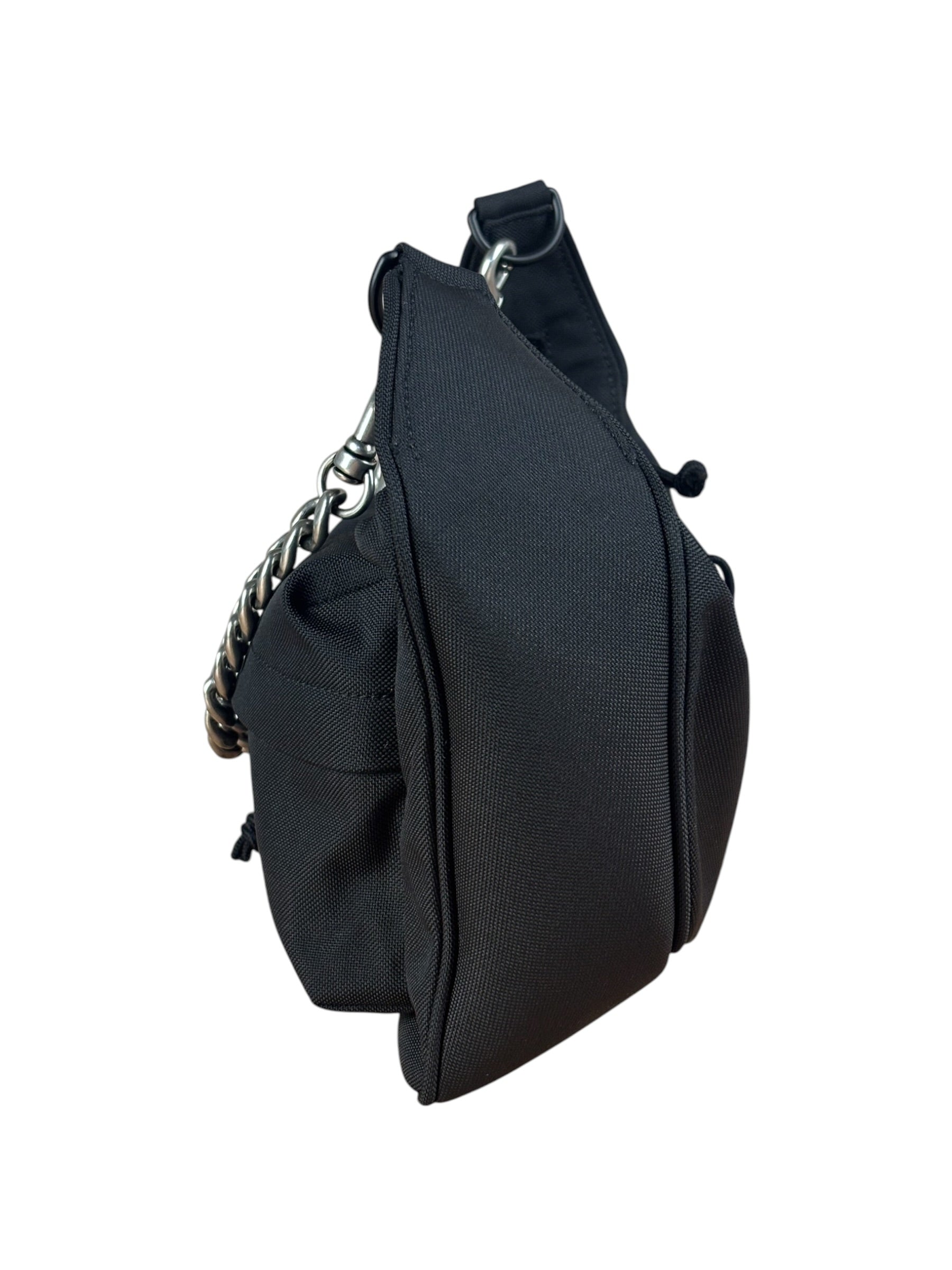 Balenciaga Black Nylon Chain Shoulder Bag
