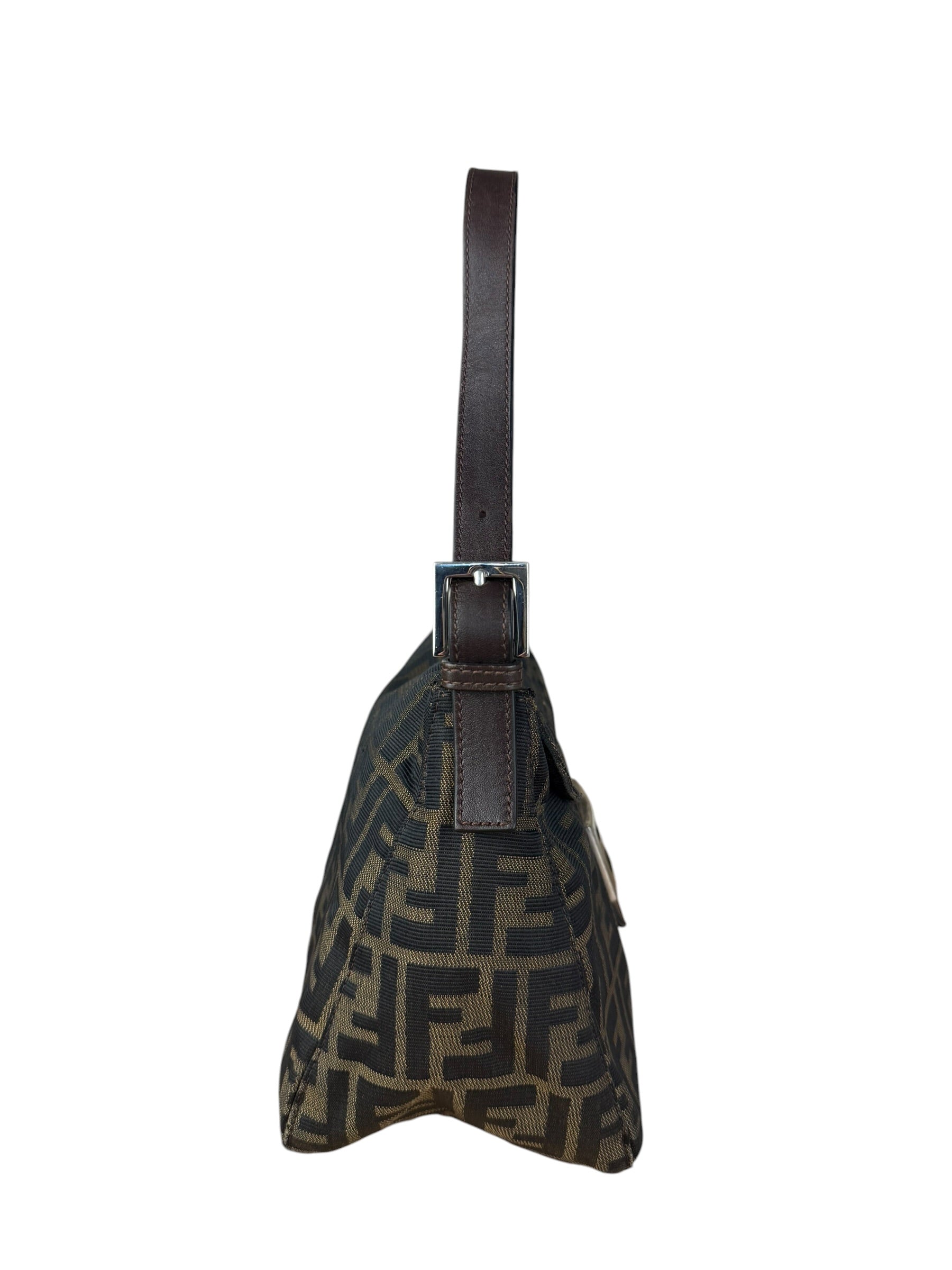 Fendi Vintage Zucca FF Baguette Shoulder Bag