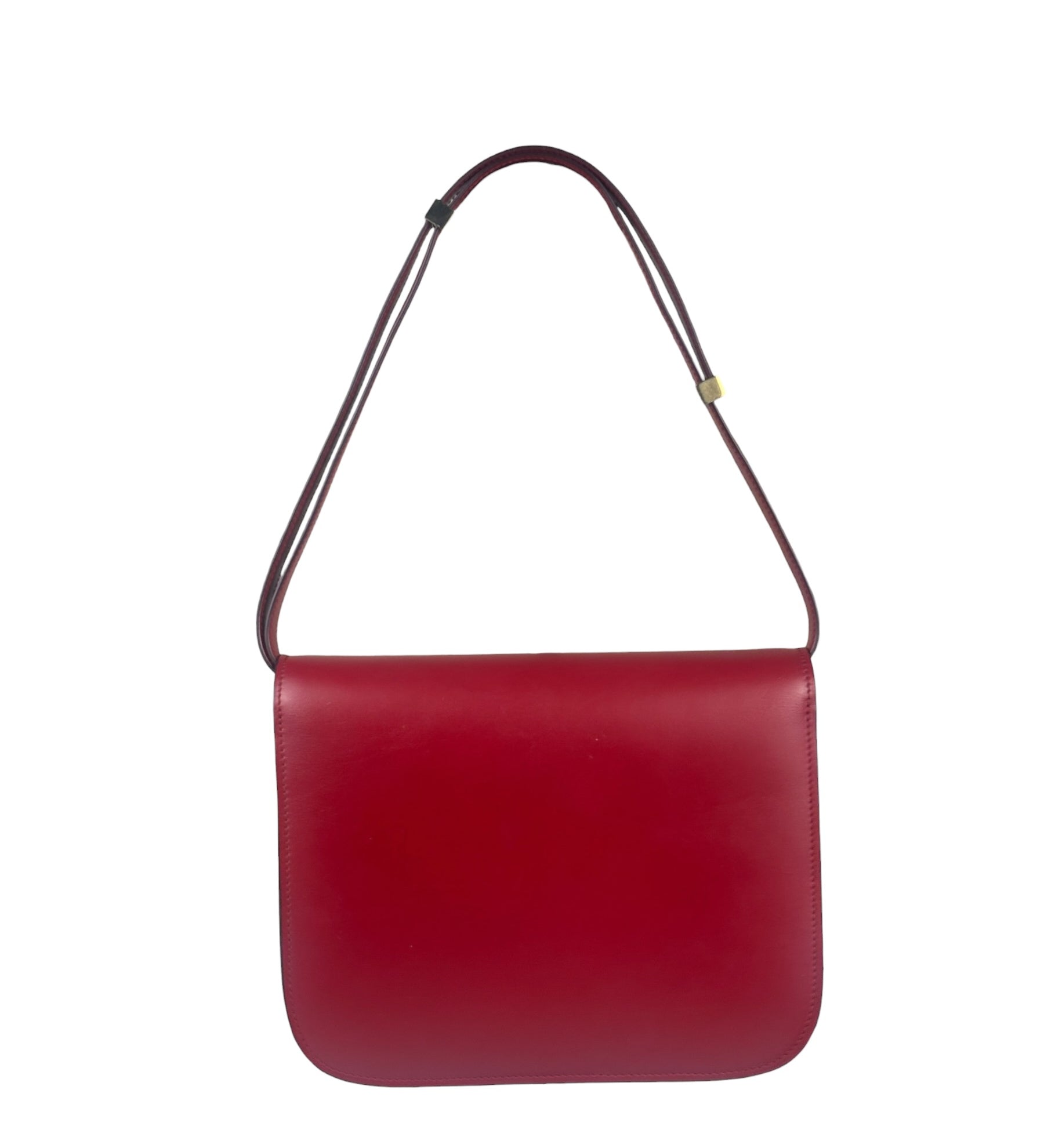 Celine Red Leather Box Crossbody Bag