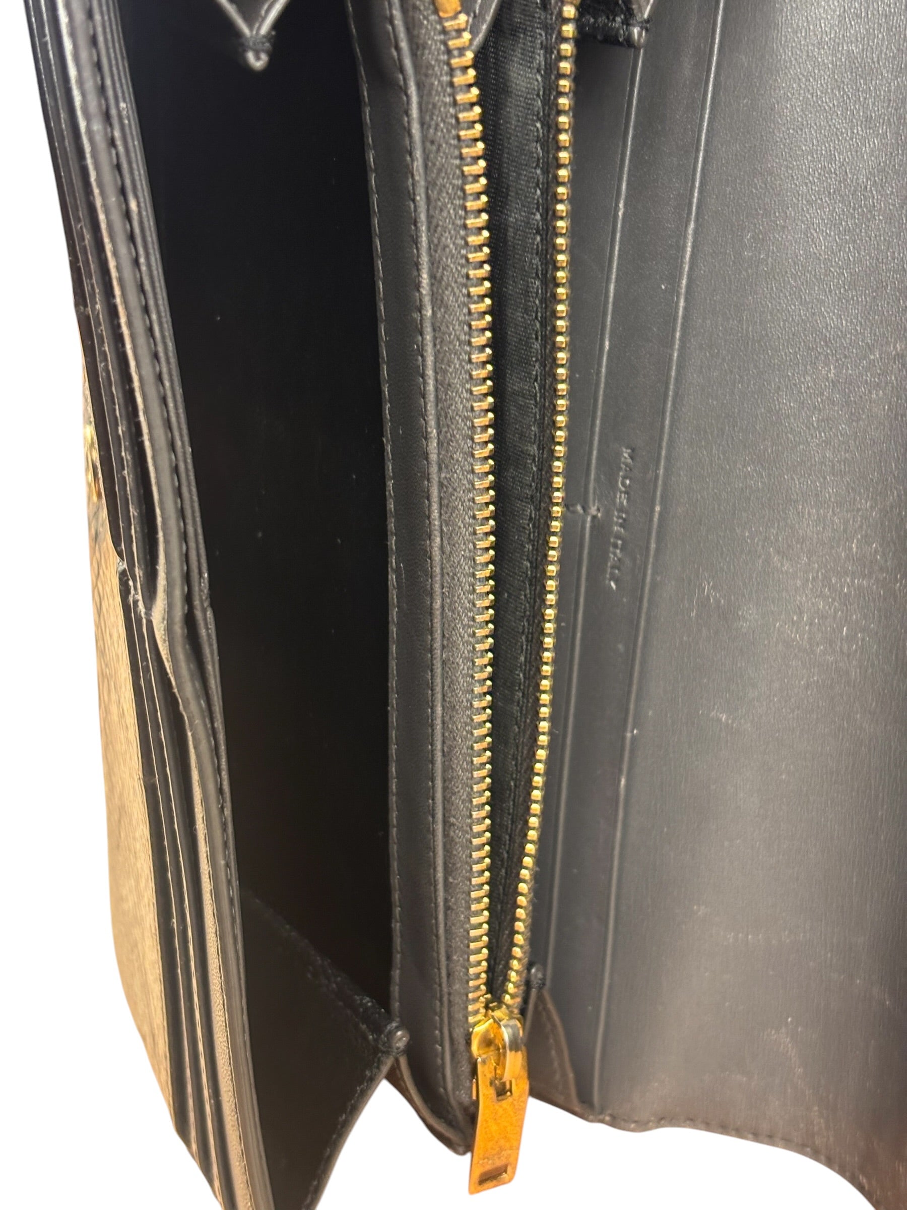Yves Saint Laurent Black Python Embossed Wallet