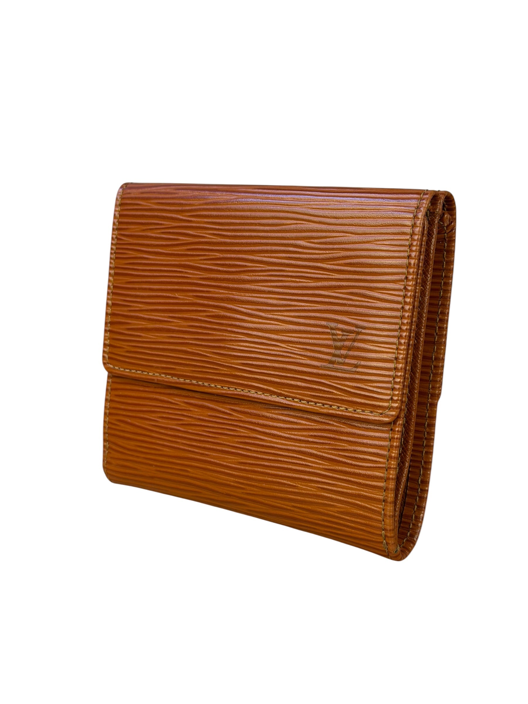 Louis Vuitton Brown Leather Elise Compact Wallet