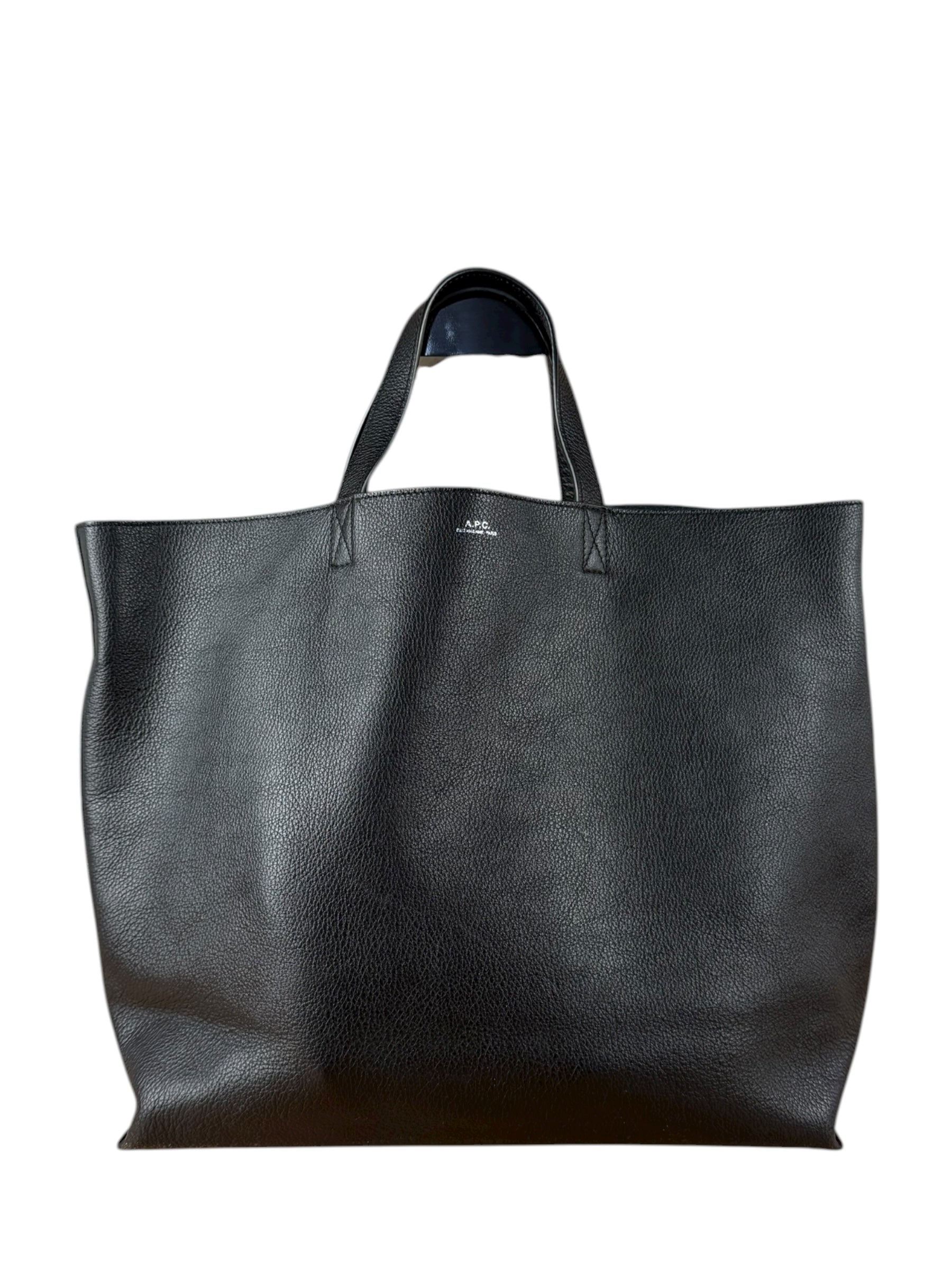A.P.C. Leather Tote Black