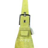 Coach Vintage Green Suede Shoulder Bag