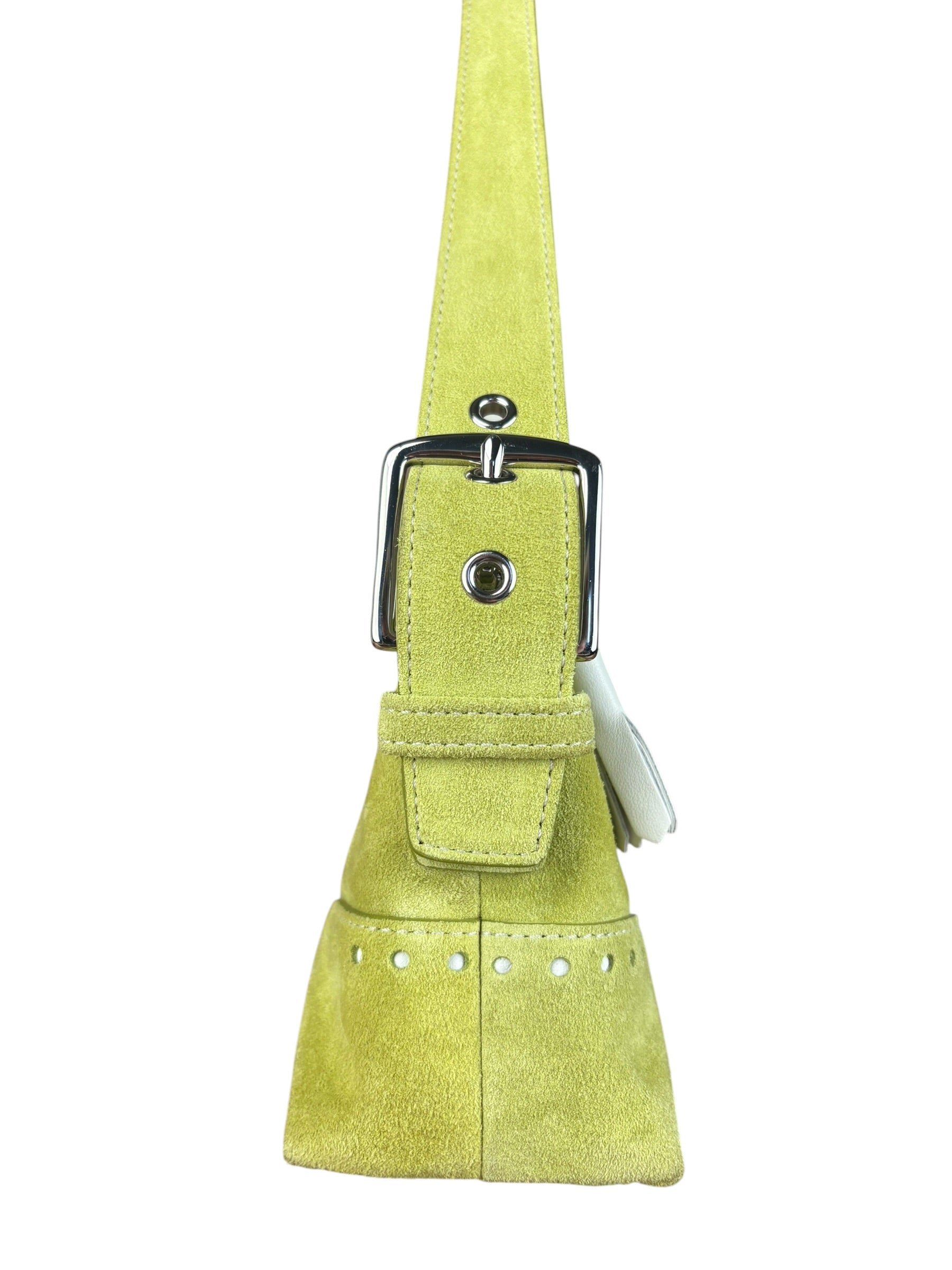 Coach Vintage Green Suede Shoulder Bag