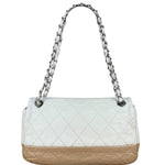 Chanel Bicolor Medium Leather Flap Bag Beige '08