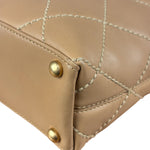 Chanel Vintage Beige Wild Stitch Small Tote Bag 2003