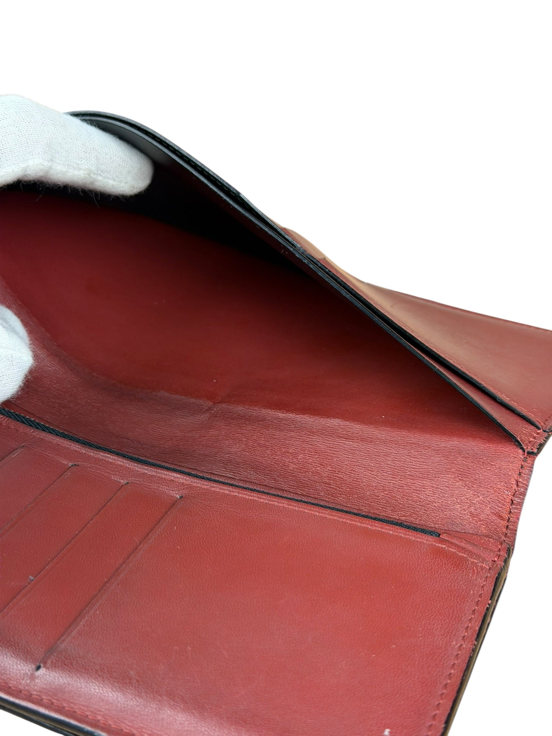 Cartier Black Leather Louis Multipurpose Continental Long Wallet